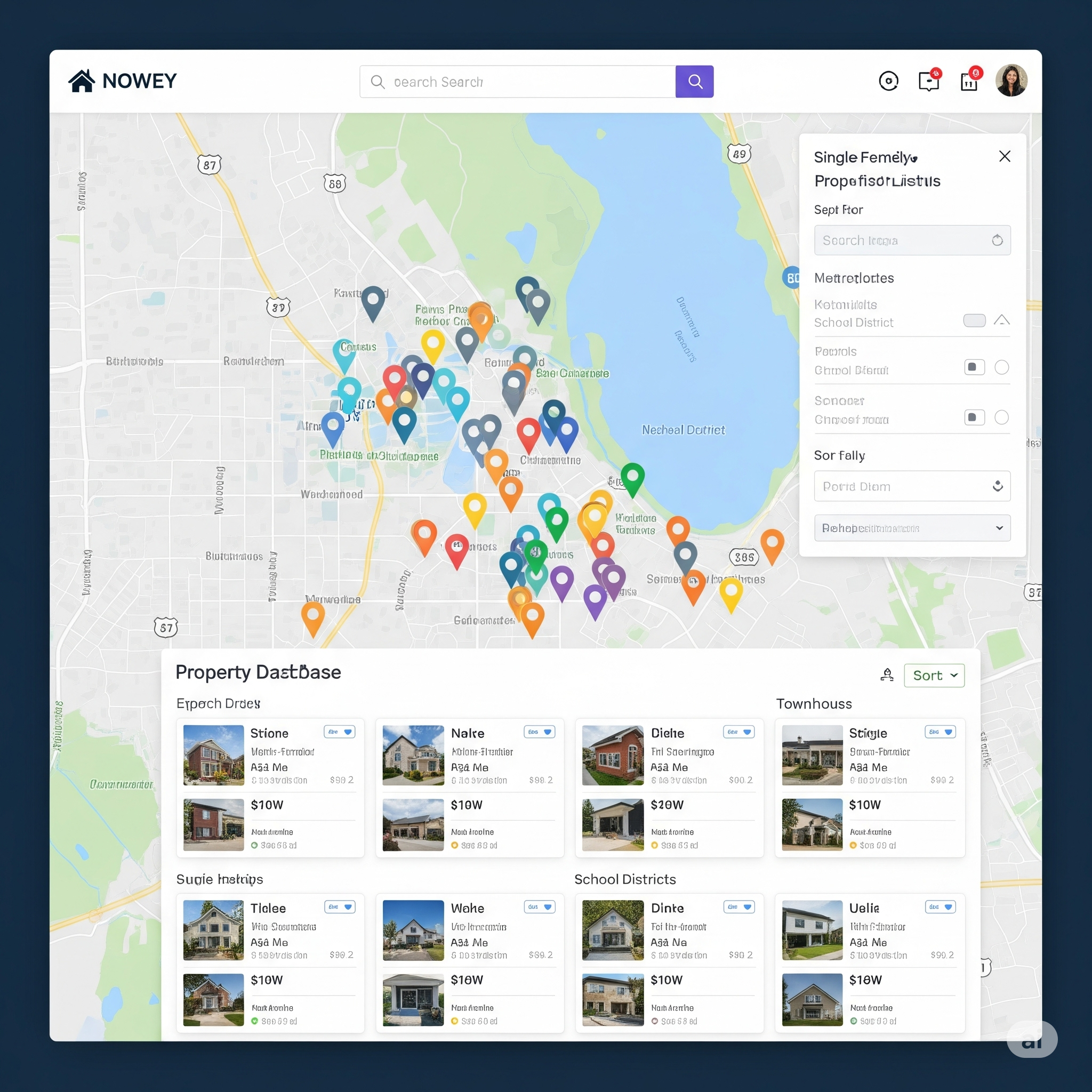 Interactive Web Map for Real Estate Listings